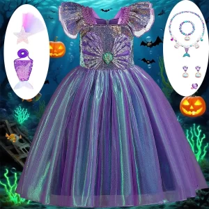 Kids Costume Princess Party Dresses Children's Mardi Gras Costumes Evening Gown Birthday Gifts For Girls Dresses + Accessories
